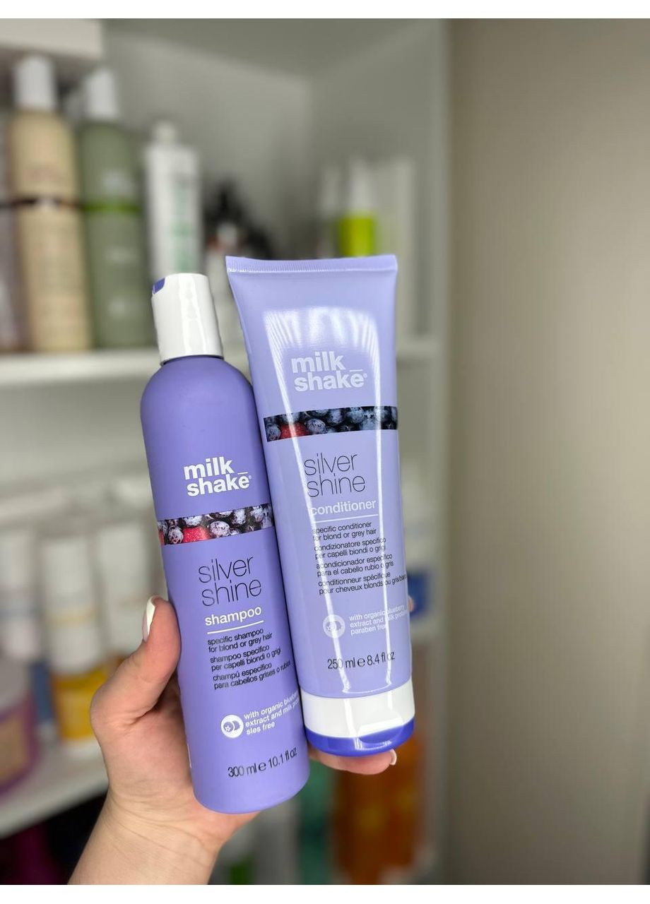 Кондиціонер для освітленого та сивого волосся Silver Shine Conditioner 250 мл Milk Shake (373036371)