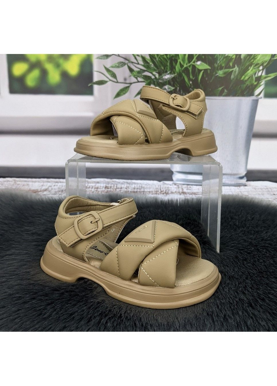 Кофейные босоножки сандалии детские для девочки Jong Golf