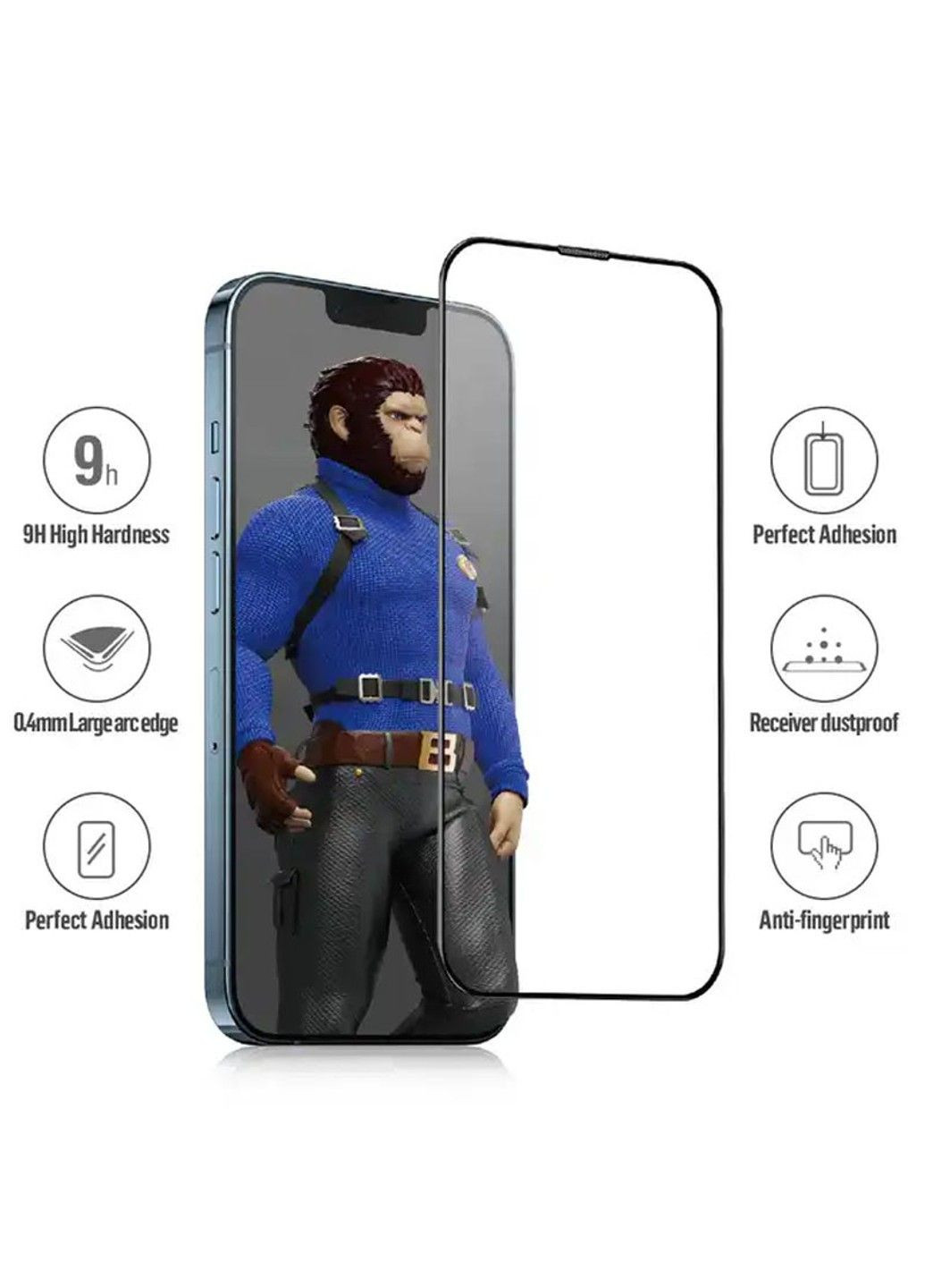 Захисне 2.5D скло Corning Gorilla Glass для Apple iPhone 15 (6.1") Blueo (291881722)