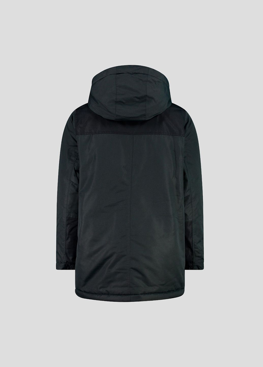 Черная зимняя детская черная куртка на синтепоне kid jacket fix hood CMP