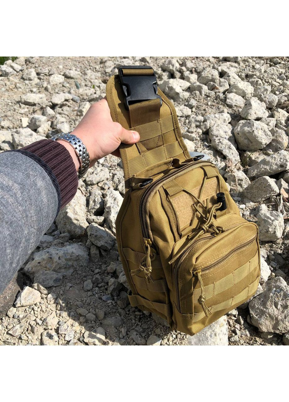 Мужская сумка кроссбоди, Мужская сумка рюкзак слинг, Сумка через плечо MC-263 военной окраски No Brand (354825256)