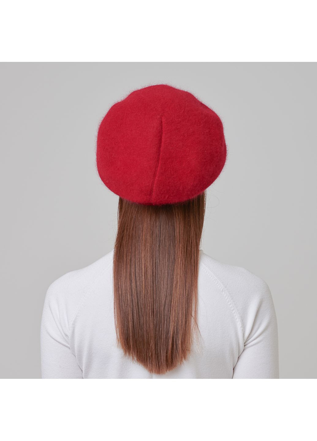 Берет женский ангора бордовый ROSE LuckyLOOK 955-678 (322789417)