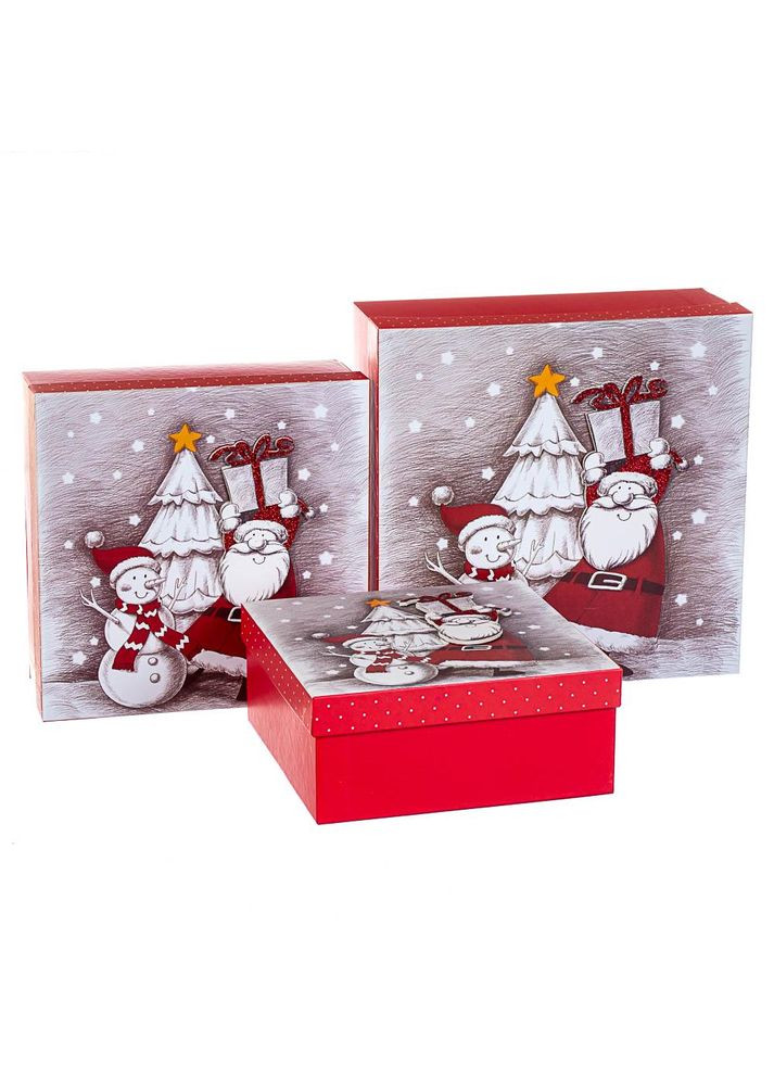 Набор из 3 коробок Новогодние друзья 28х28х11 No Brand (365758842)