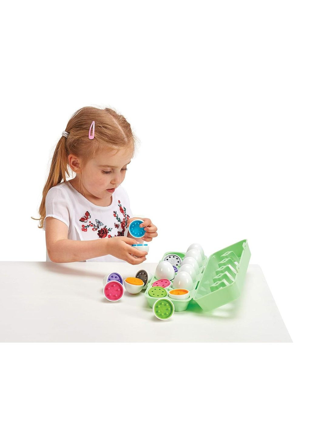 Набор математических яиц "Совпадение цветов" (12 штук) Лоток с яйцами Цифры Colour Match Egg Set Tickit (342374282)