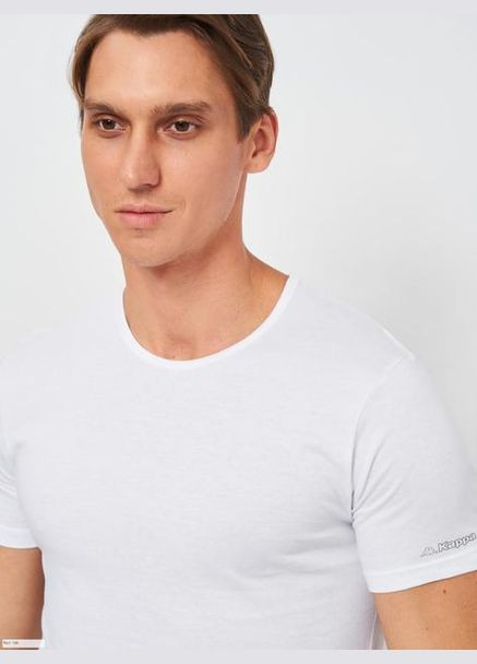 Біла футболка t-shirt mezza manica girocollo білий Kappa