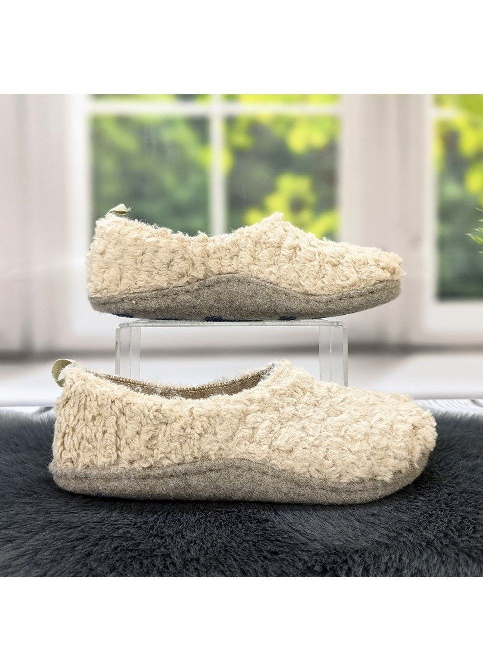 Бежевые тапочки домашние женские Inblu