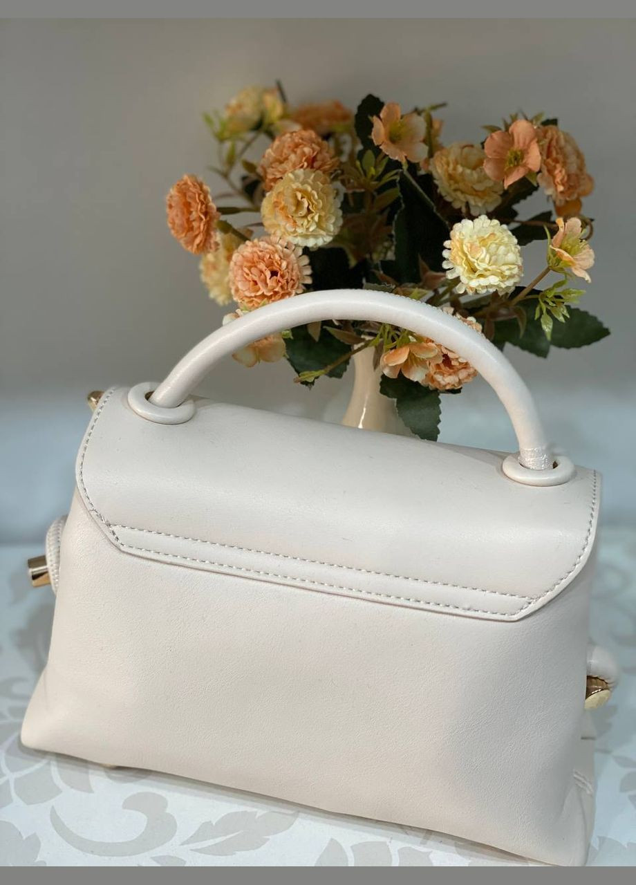 Классическая маленькая женская сумка из эко-кожи молочного цвета 31994 Fashion (338188026)