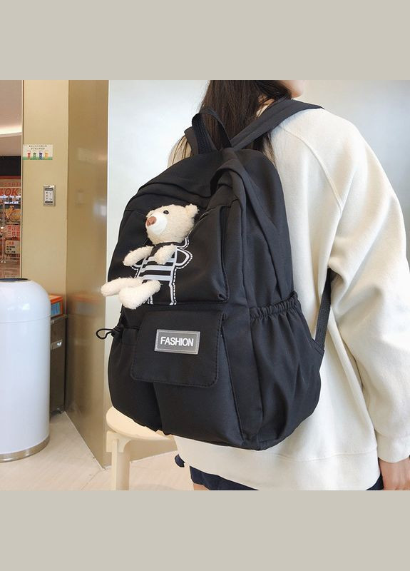 Рюкзак 10474 чоловічий жіночий дитячий шкільний портфель чорний No Brand (326487663)