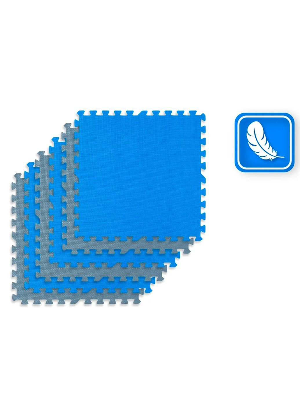Килимок-пазл PZ-04 60 х 60 блакитно-сірий Thunder (342329636)