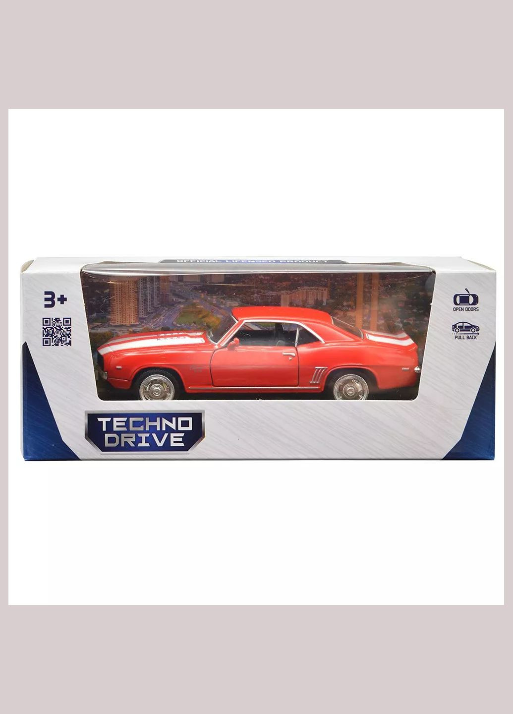 Автомодель Chevrolet Camaro 1969 червоний (250336U) TechnoDrive (326805808)