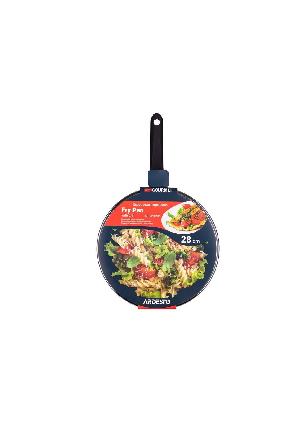 Сковорода Gemini Gourmet Aosta с крышкой, 28 см, черный, алюминий Ardesto (319534344)