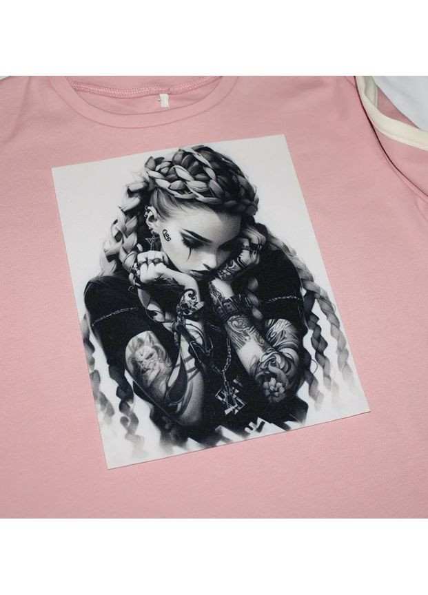 Нашивка тканева "Дівчина в тату" (4605) No Brand (365730960)