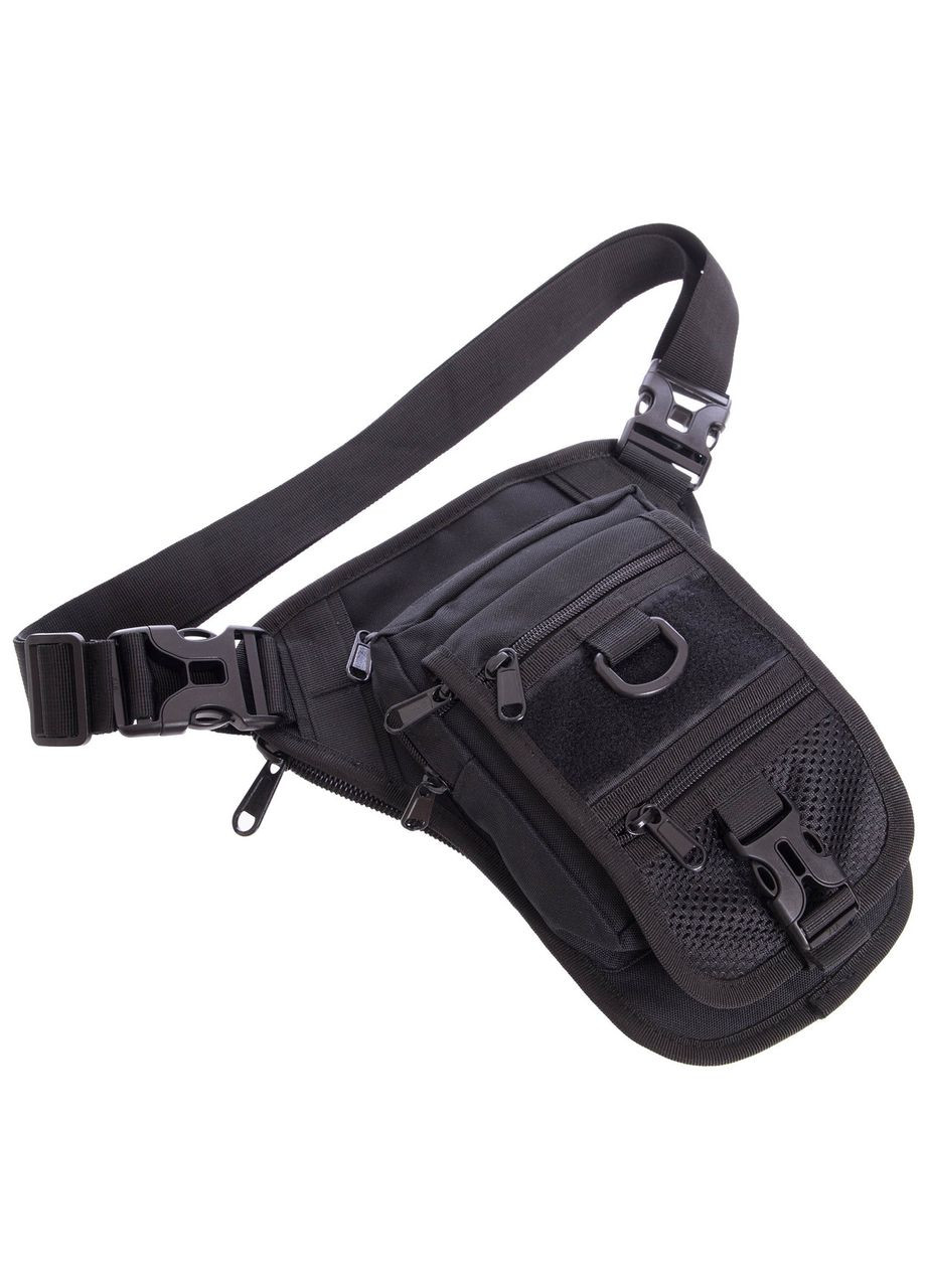 Сумка тактическая на бедро SILVER (нейлон, оксфорд 900D, р-р 30х25х6, 5см, 5л, Черный) (TY-176_Черный) SILVER KNIGHT (361436398)