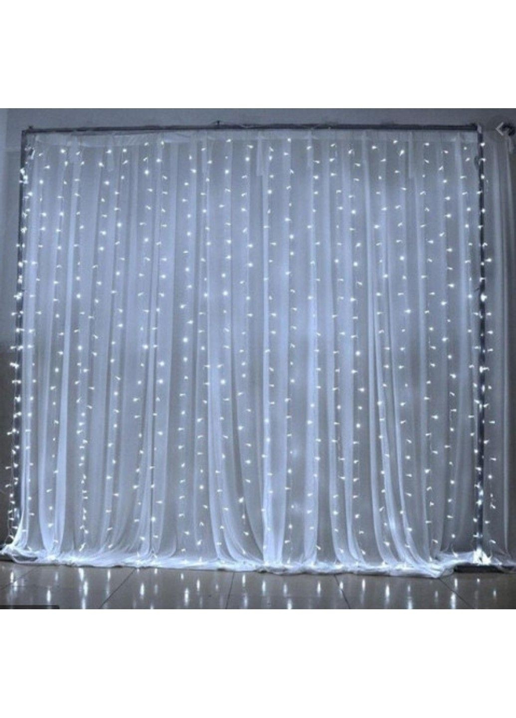 Гирлянда штора Водопад 480 led 3.0х3.0м Холодный белый No Brand (331640032)