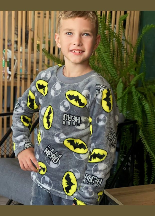 Серая зимняя пижама для мальчика hc (h001-6079-035-4) No Brand