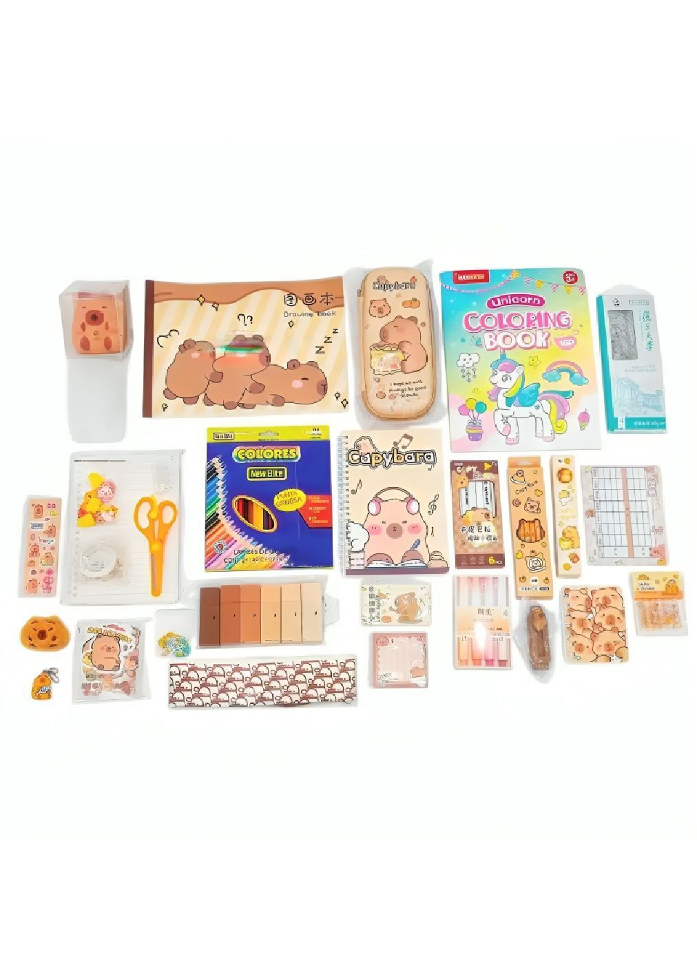 Комплект набор канцелярии в пластиковом чемоданчике для творчества рисования 24×15×30 см (481905-Prob) Бежевый Unbranded (368283310)