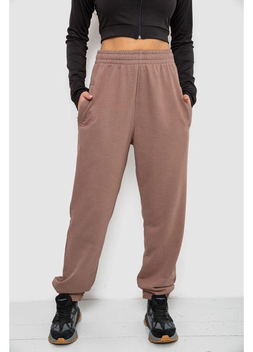 Женские демисезонные спортивные штаны, цвет мокко, 102R415 No Brand (386446667)
