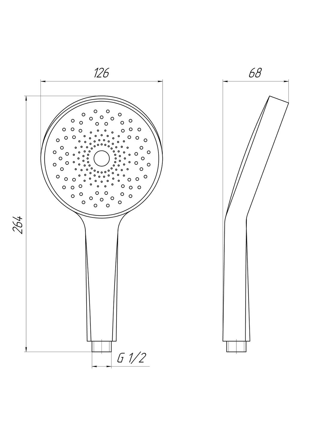 Душова лійка NF-2202-00-WHITE Topaz (333703766)