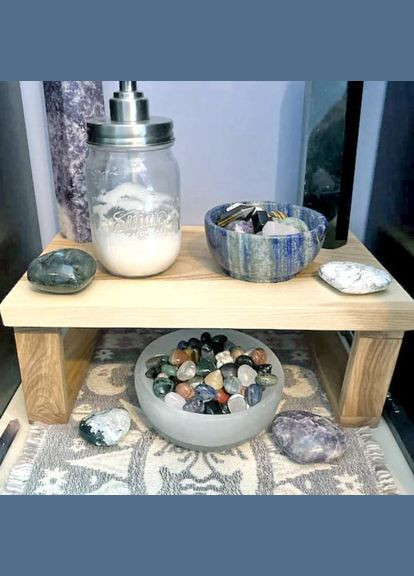 Столик для медитации из дерева Мерибахал 35х20х14 бланже (МДТ-3520145001) No Brand (328226327)