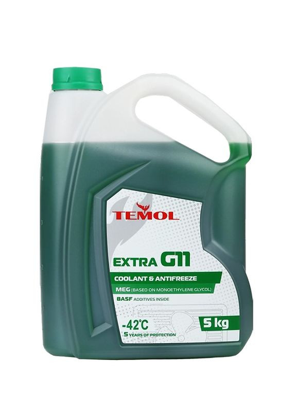 Охолоджуюча рідина EXTRA G11 GREEN (5 л) антифриз зелений (41088) TEMOL (294335727)