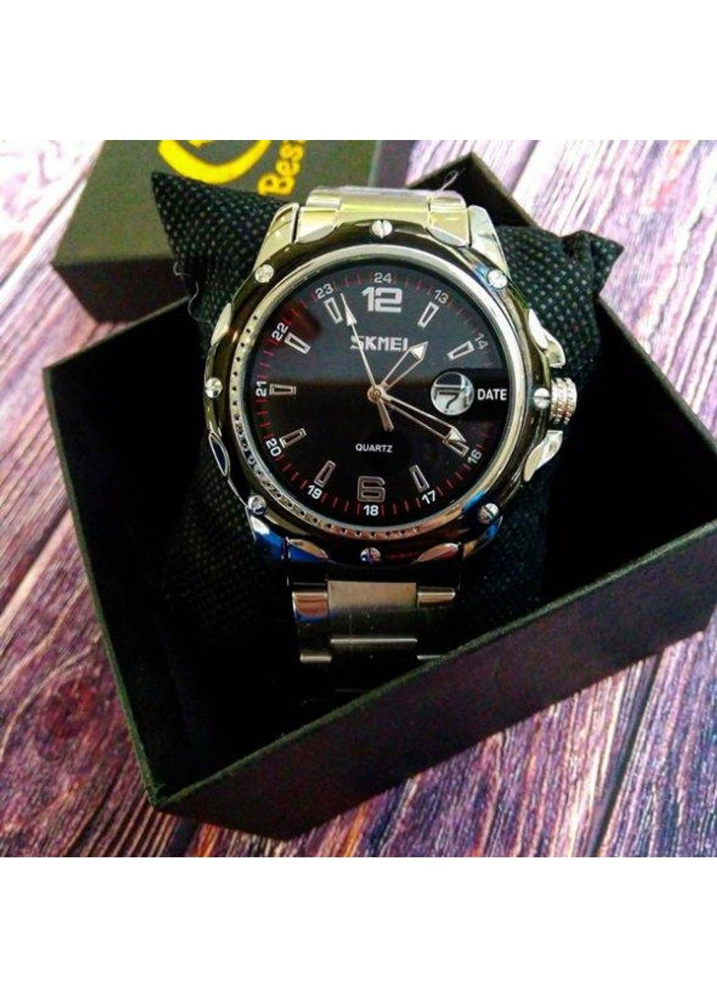 Мужские наручные часы Robby Steel 0992S Серебристый с черным Skmei (314483593)