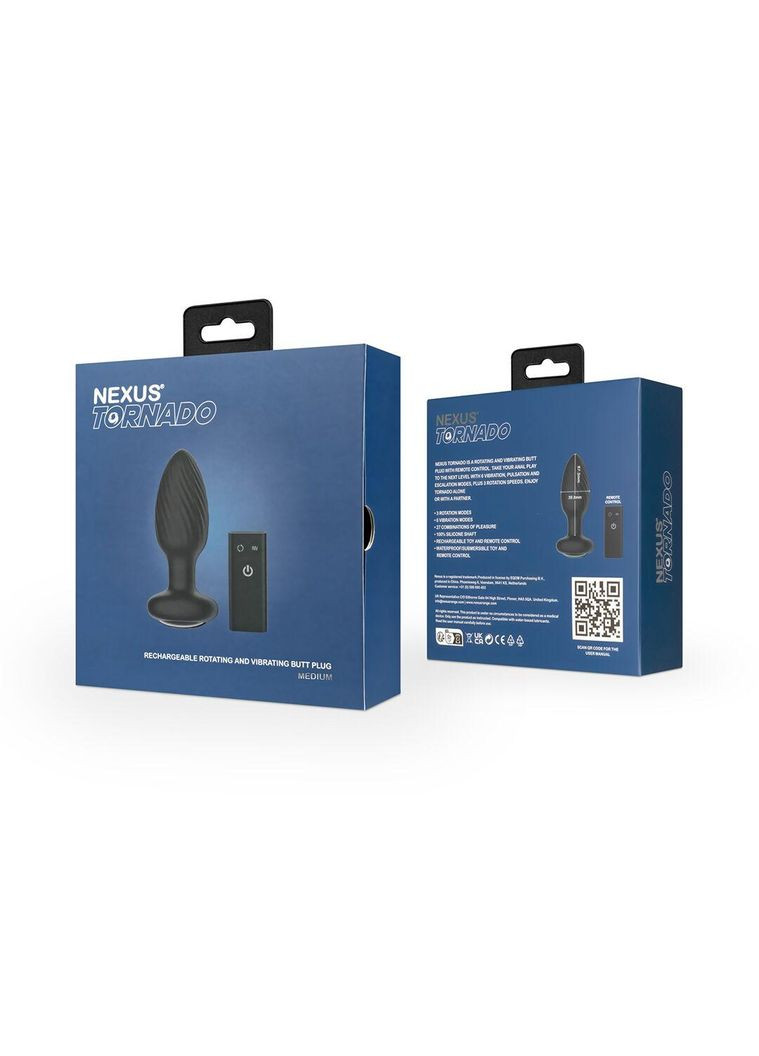 Анальная пробка Nexus TORNADO Medium, ротация+вибрация, пульт ДУ No Brand (366877944)
