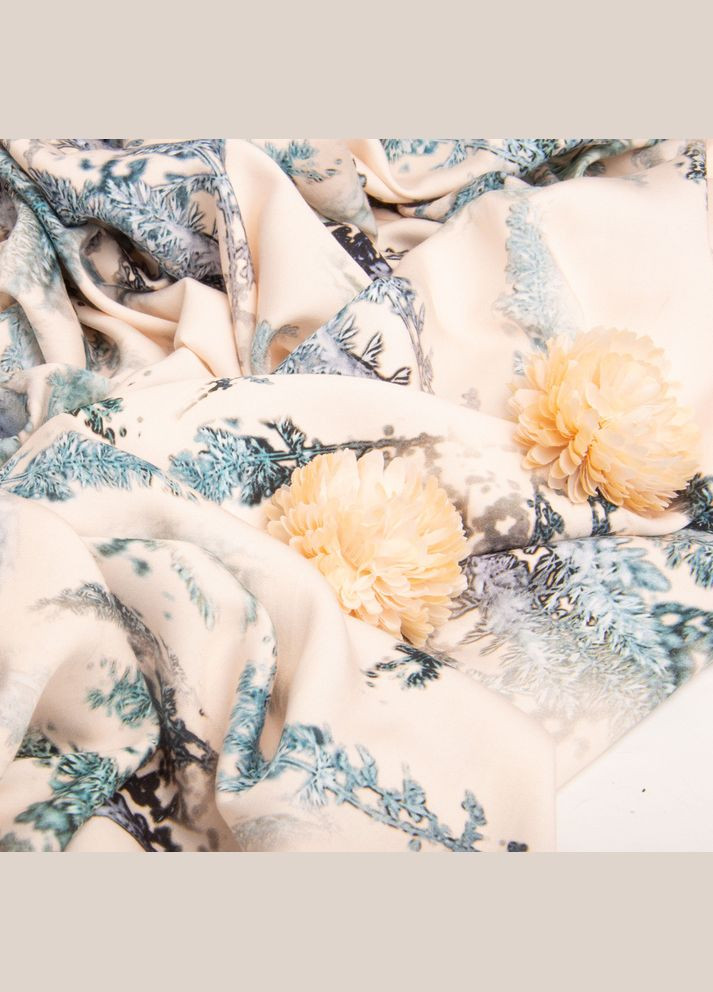 Тканина штапель віскоза 135 г/м2 плательна тканина натуральна, для блузок, платтів, спідниць полин беж IDEIA (339067189)