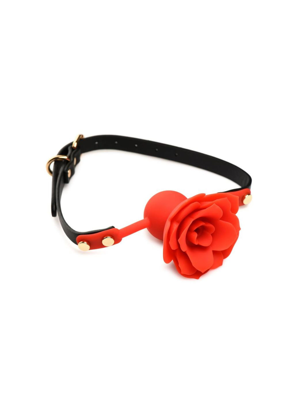 Силиконовый кляп с розой Master Series: Blossom Silicone Rose Gag – Red No Brand (303878867)