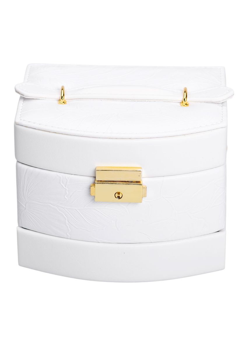 Скринька для прикрас з екошкіри 3 яруси із замком органайзер для коштовностей та ювелірних виробів ProDobro (364191920)