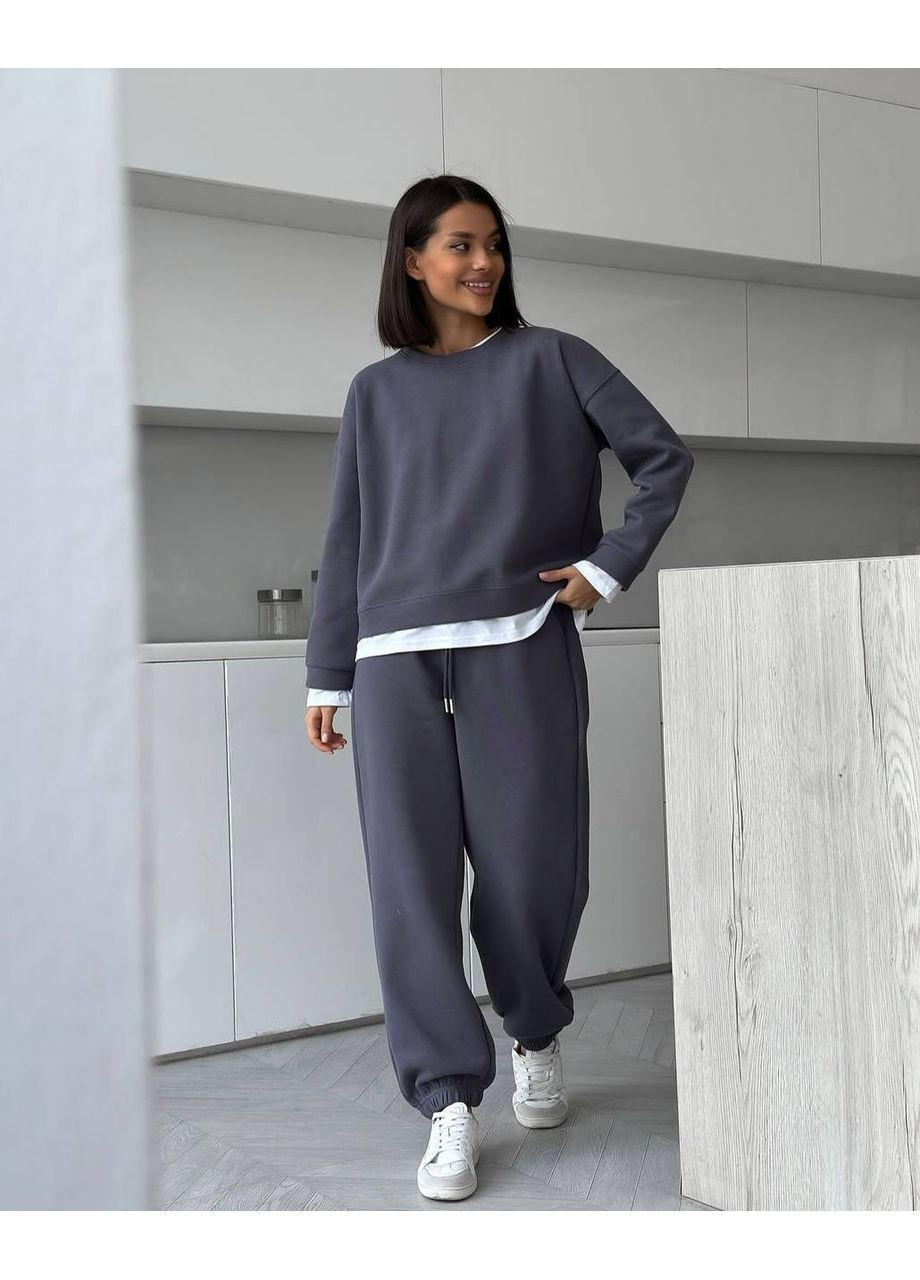 ✨ Жіночий костюм oversize на флісі — заміри в описі GD/GL Модний простір (360979030)