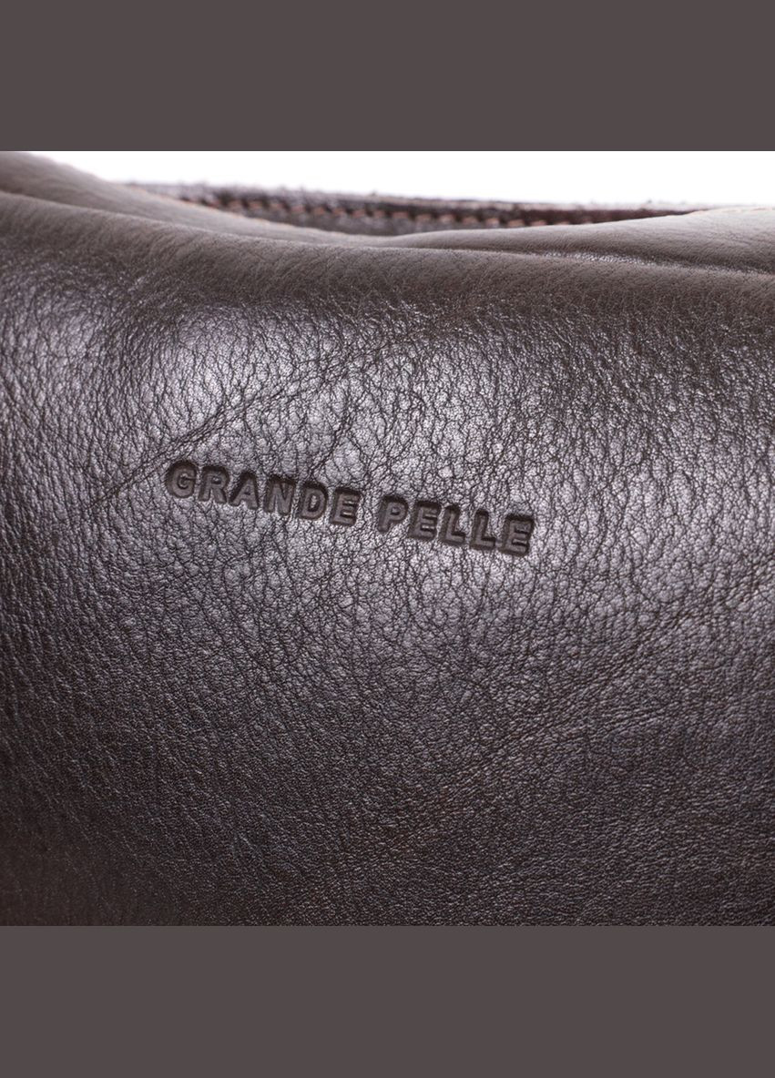 Сумка мужская кожаная через плечо бананка на пояс 22575 Коричневый Grande Pelle (306882233)