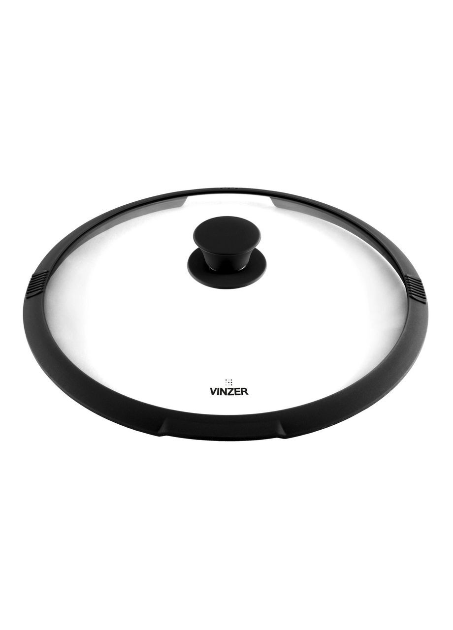 Кришка скляна з силіконом обідком 24 см (50246) Vinzer (334009812)