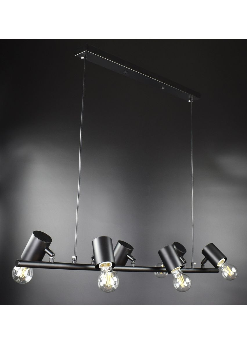 Люстра подвесная LOFT на 6 лампочек 26833 Черный 30-150х20х91 см. Sunnysky (365726919)