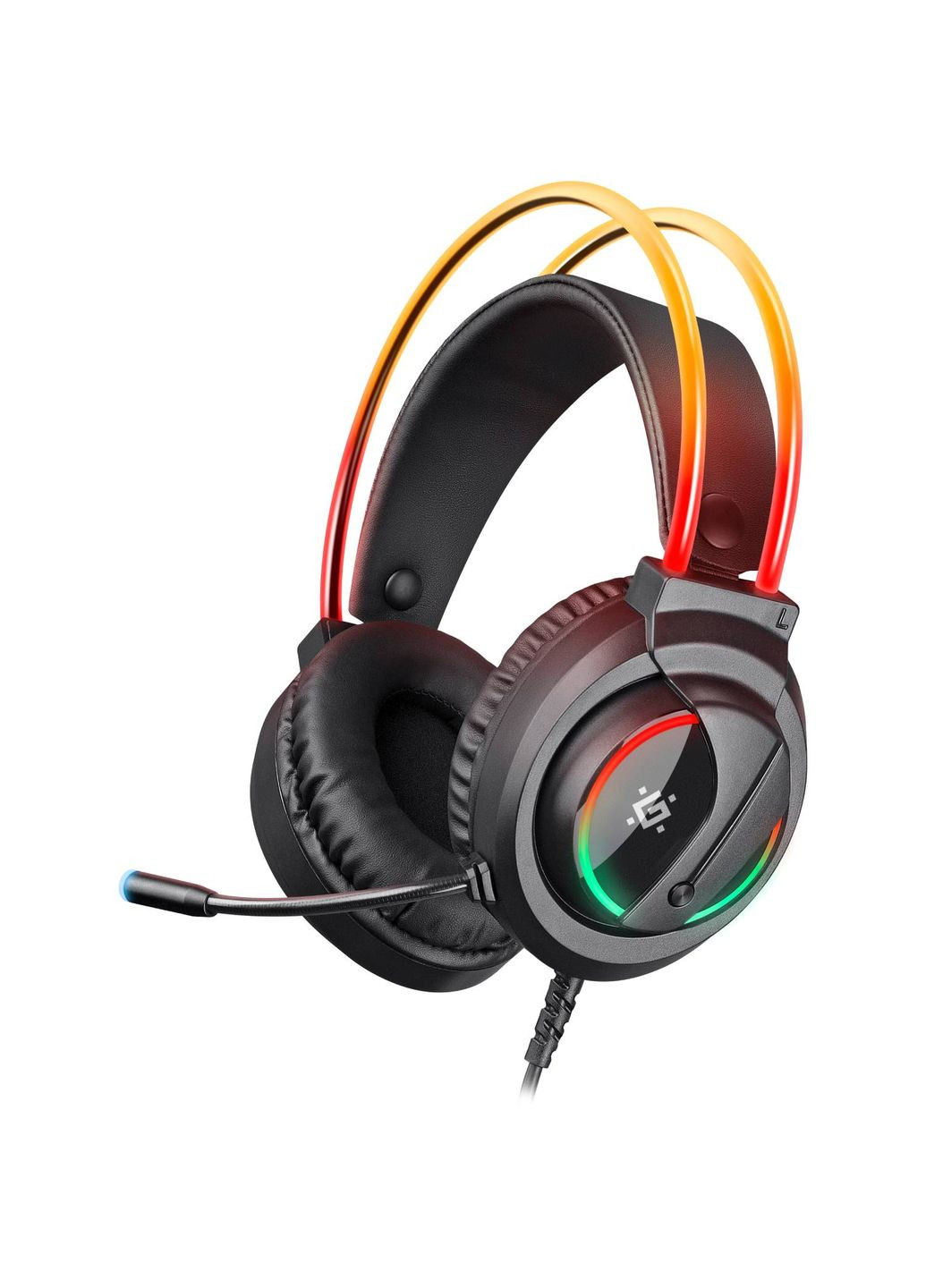 Ігрова гарнітура Flame RGB, кабель 2 м, чорна Defender (314776689)