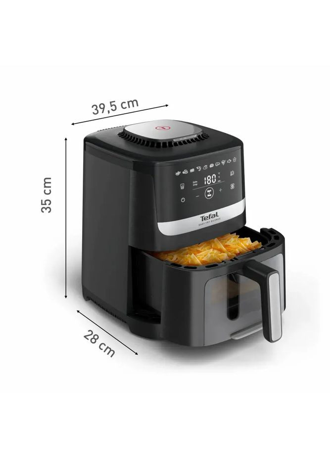 Мультипечь Easy Fry Silence Vision, 1670Вт, чаша-5л, сенсорное управл., 10 программ, с окошком, пластик, черный Tefal (360402672)