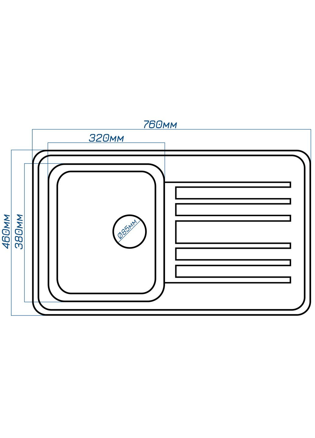 Кухонна мийка Regula 76 Bezhvy (402) Romzha (314835468)