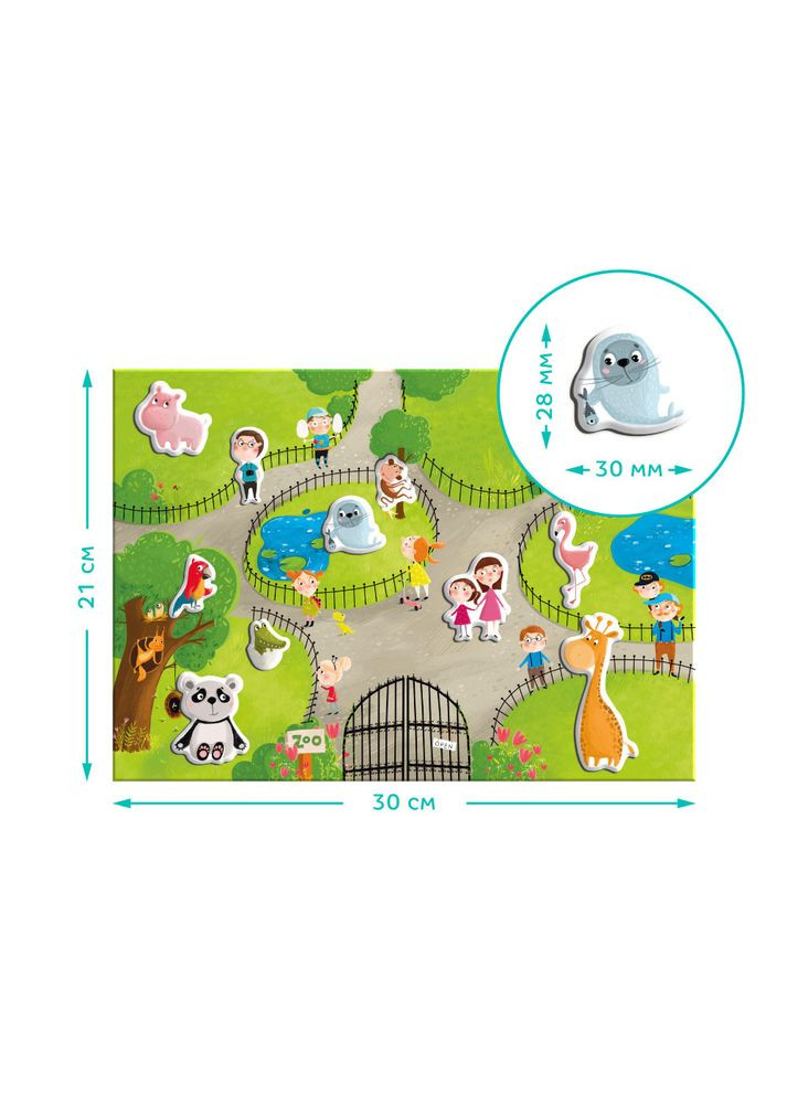 Развивающая игра "Магнитный зоопарк" (35 эл.), magnetic zoo Додо Dodo (338425659)
