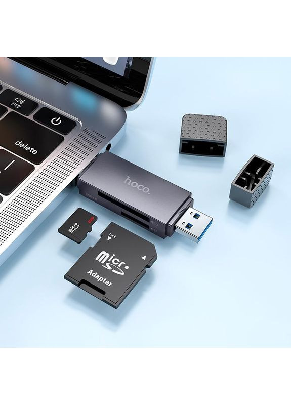 Кардидер HB45 Spirit 2-in-1 USB-USB Type-C 3.0 Black (6942007620529) Hoco (364860798)