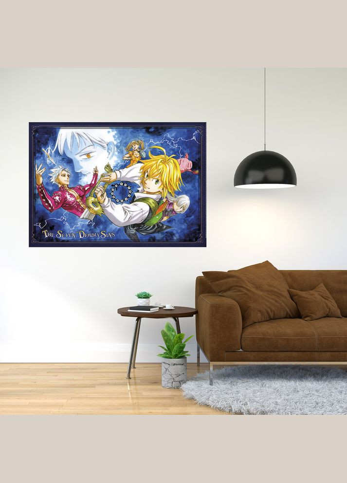 Плакат- з принтом Nanatsu no Taizai - Сім смертних гріхів (манга аніме) A4 А2 Кавун постер (316208848)