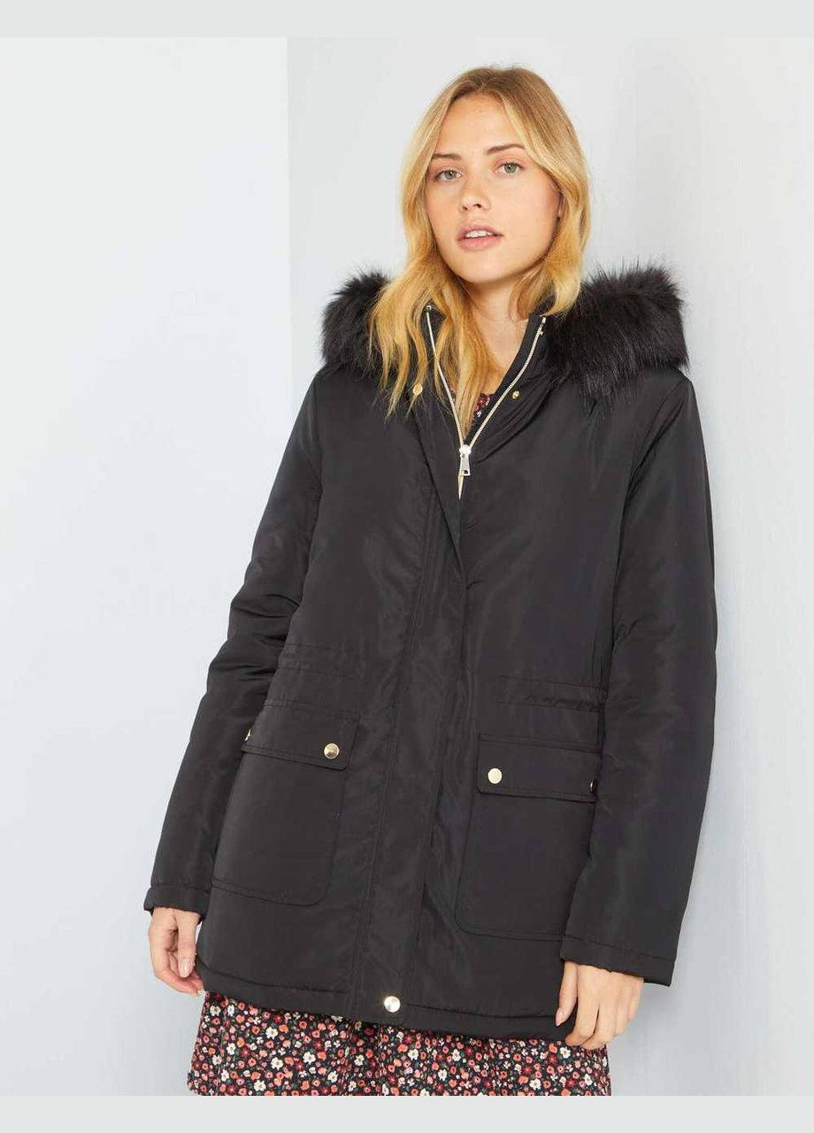 Черная куртка зима,черный, Kiabi