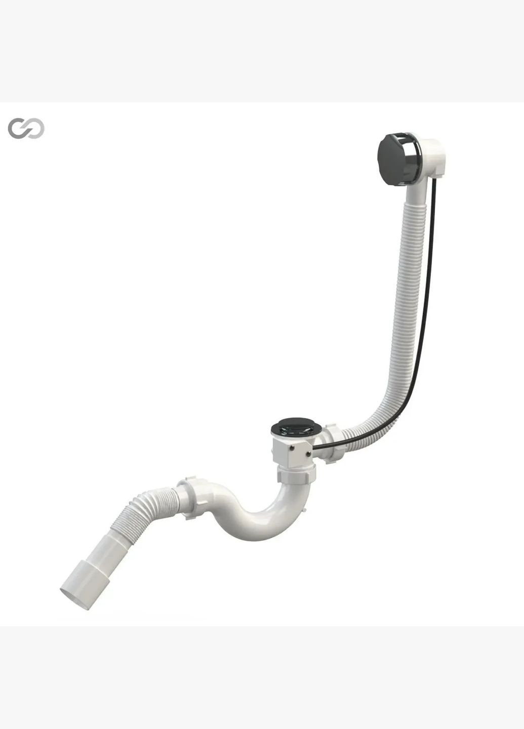 Сифон "Хвиля-Автомат" В0210 для ванної, автоматичний, з переливом SoloPlast (340286029)