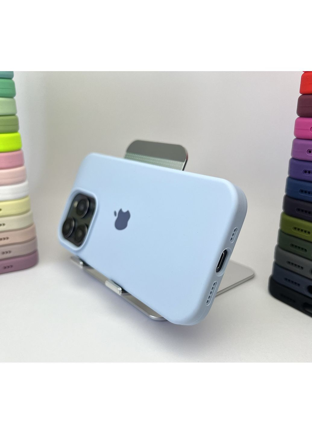 Чохол на 14 PRO Silicone case мікрофібра силіконовий для айфона 14 ПРО Light Blue Cover No Brand (369137575)