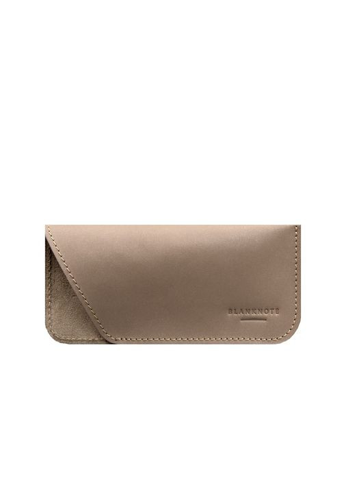 Кожаный чехол для очков Светло-бежевый Crazy Horse (A-028654) BlankNote (330144433)