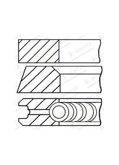 Кільця поршневі (1CYL) RENAULT 78.0 (2/2/3) F8M 08-335000-10-ua GOETZE (366275194)
