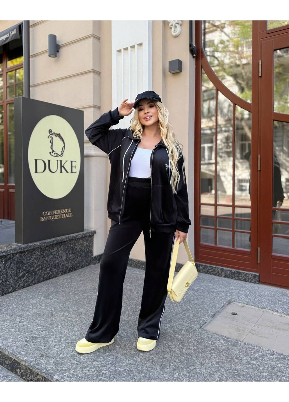 Жіночий костюм з турецького велюру – кофта на блискавці та штани палаццо Україна (361241161)