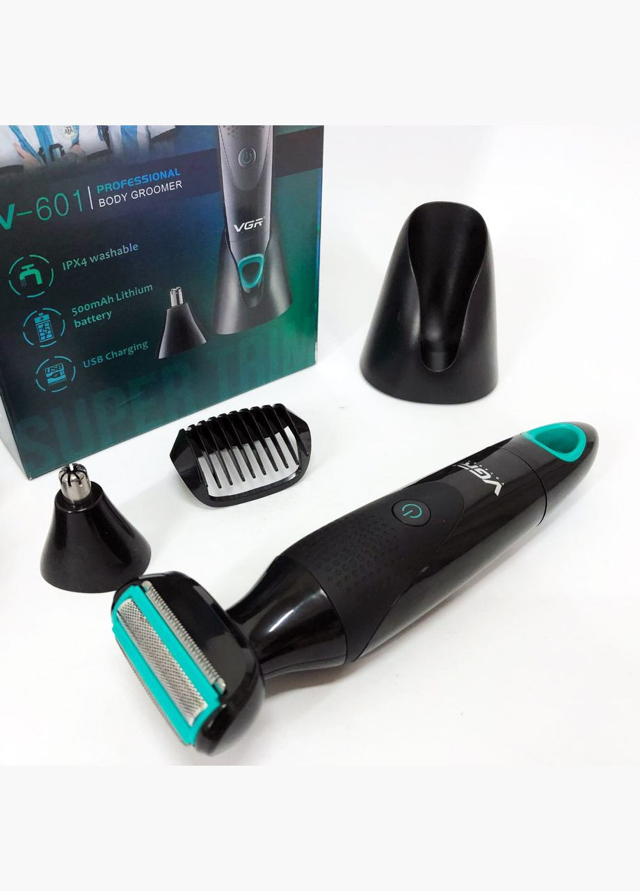 Акумуляторна электробритва для стрижки V-601 от USB бритва электрическая с насадками профессиональная VGR (364664573)