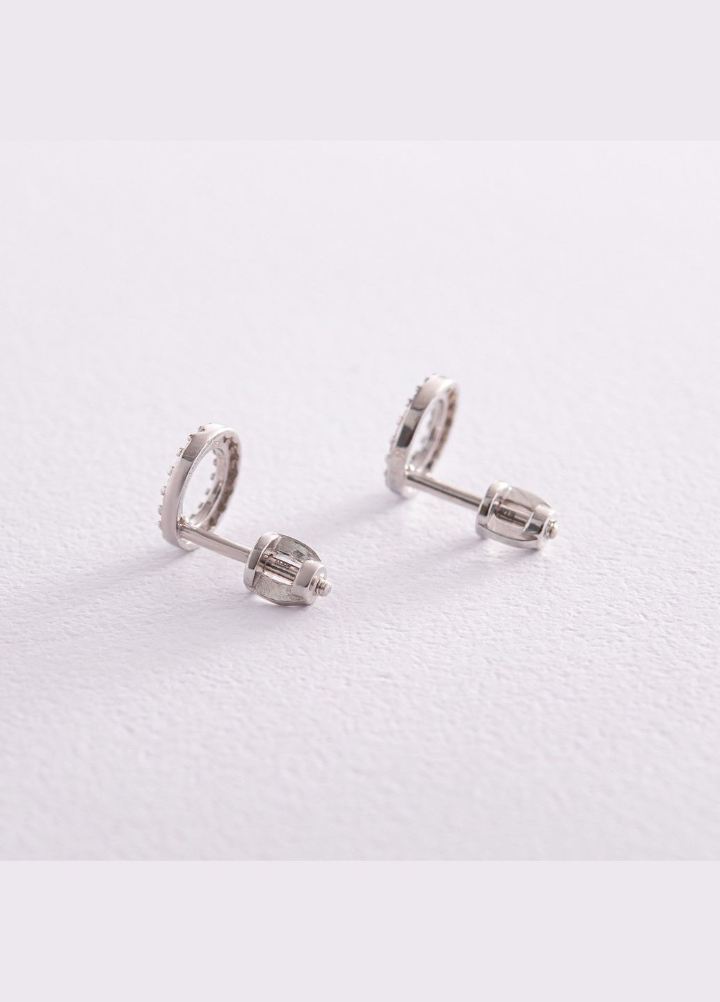 Серебряные серьги Круговорот с фианитами OR116150 Oniks (264392738)