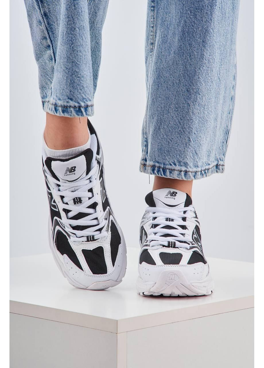 КРОСІВКИ ЖІНОЧІ NEW BALANCE 530 WHITE BLACK V2 PREMIUM НЬЮ БЕЛАНС 530 No Brand чорні демісезони (367174776)