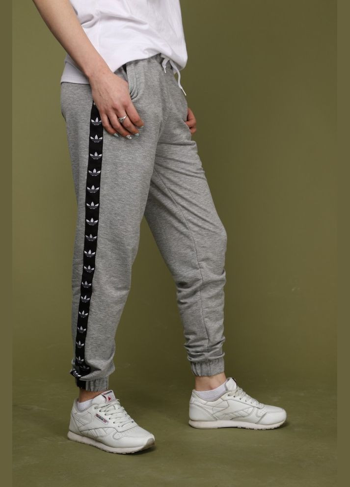 Брюки серые с черным лампасом No Brand (322652558)