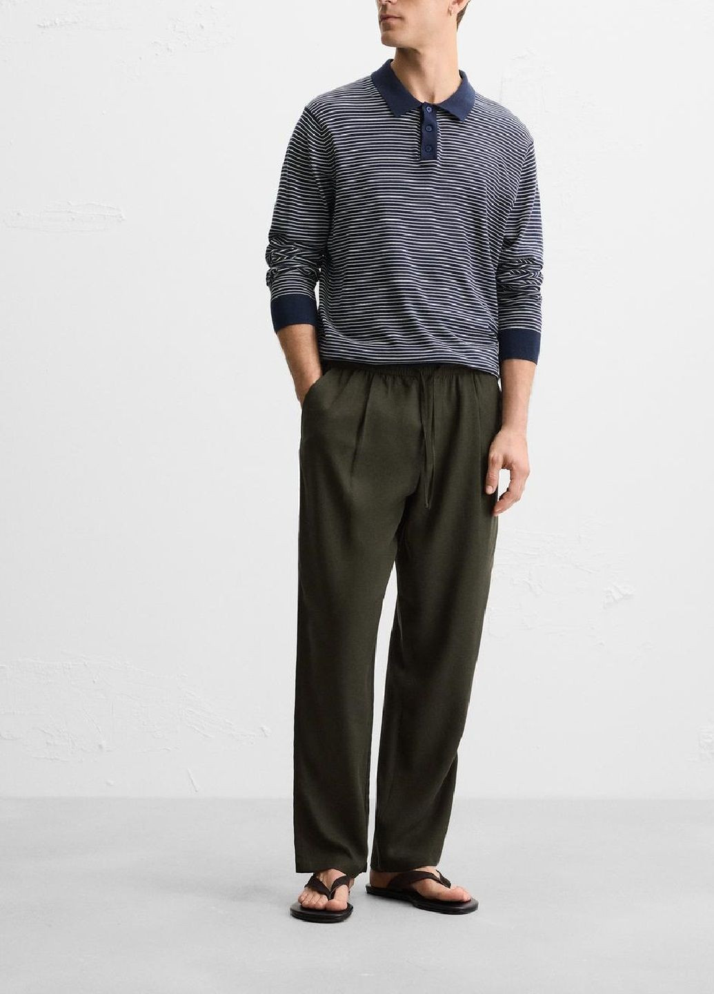 Хаки повседневный летние брюки Zara